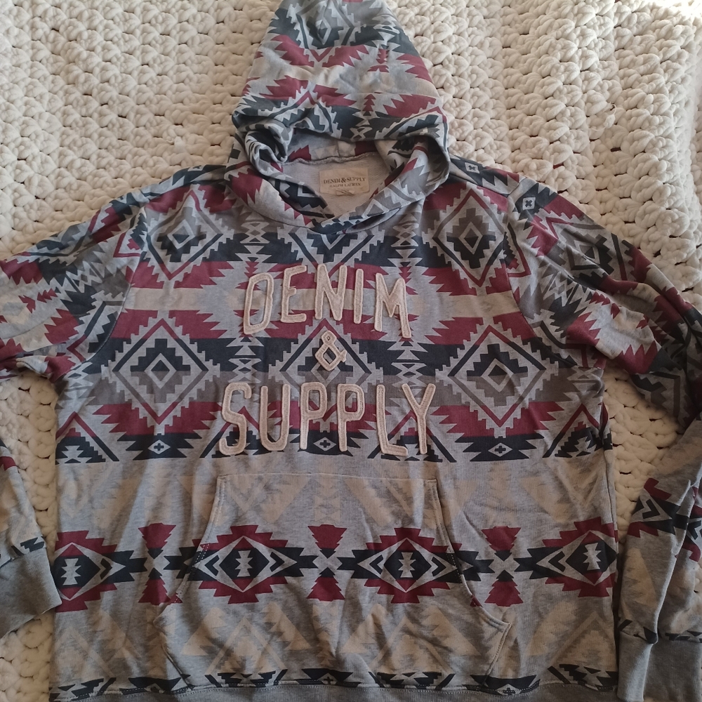 Ralph Lauren Aztec Print Hoodie XXL
